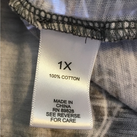 3/4 sleeve dressy T-Shirt 1X shades of brown and tan 100% cotton 2 POCKETS! - Picture 4 of 5